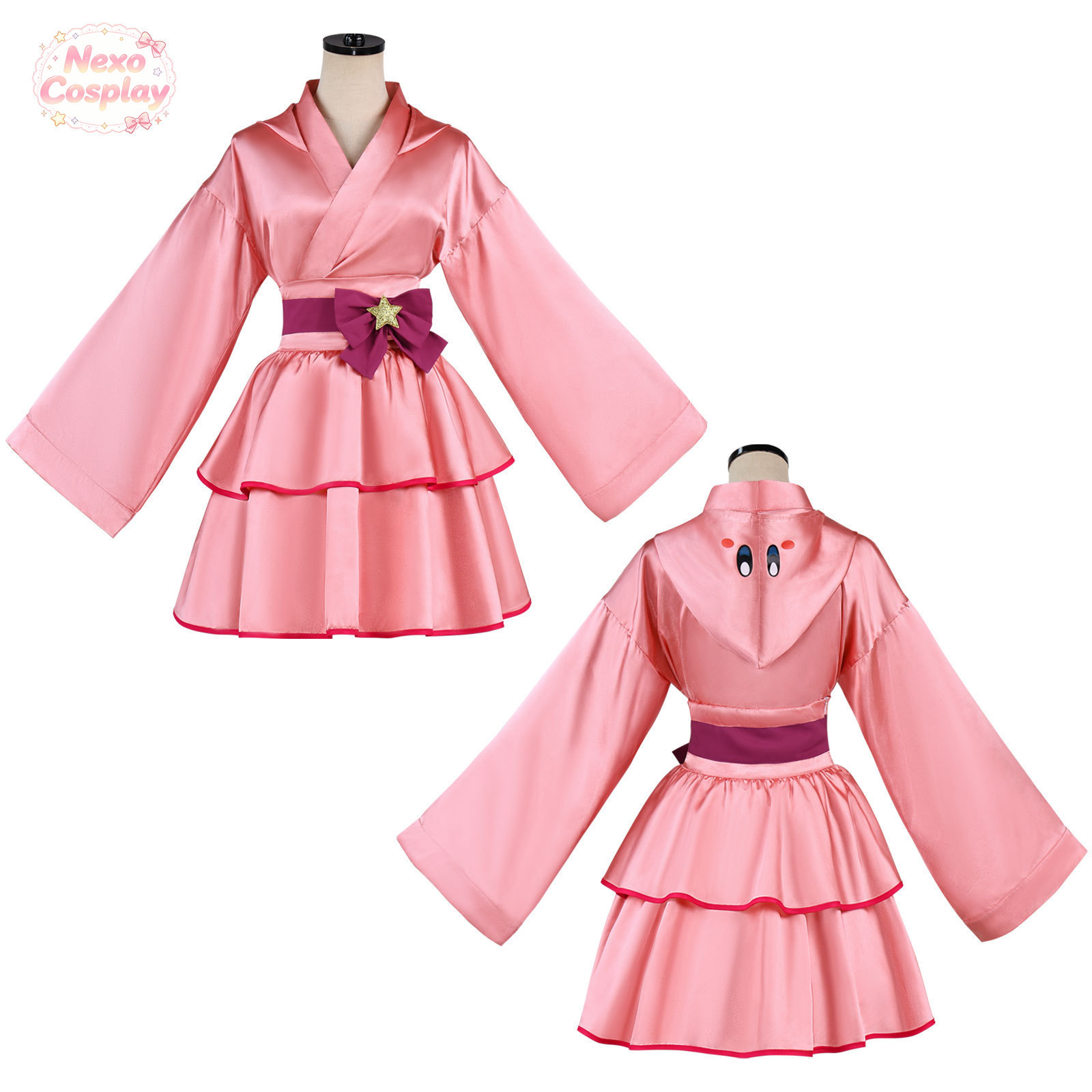 Anime Cosplay Kimono - Disfraz de cosplay de bola rosa,