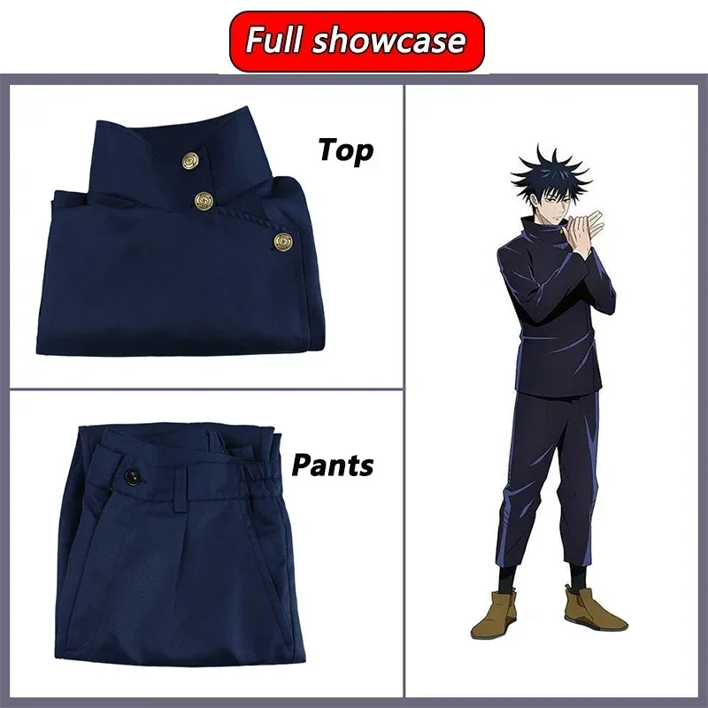 Jujutsu Kaisen Uniform - Disfraz de Cosplay de Fushiguro Megumi,
