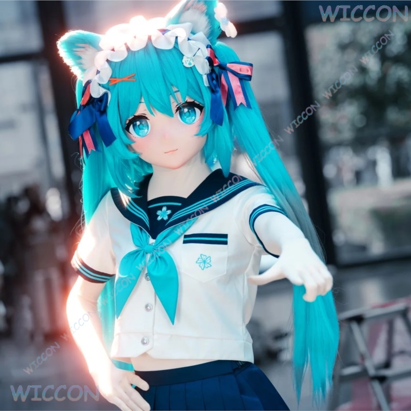 Anime Cosplay Face - Kigurumi-mascarilla facial femenina, juego de Anime,
