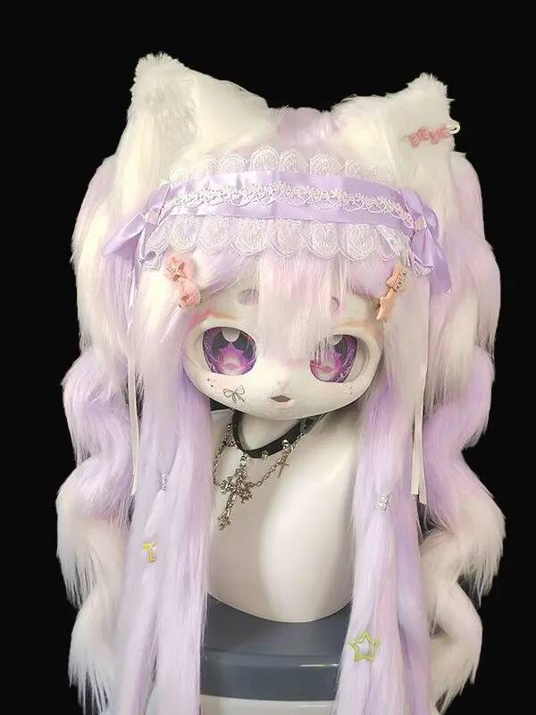 Anime Cosplay Cat - Cabeza de Fursuit Kig Hecha a