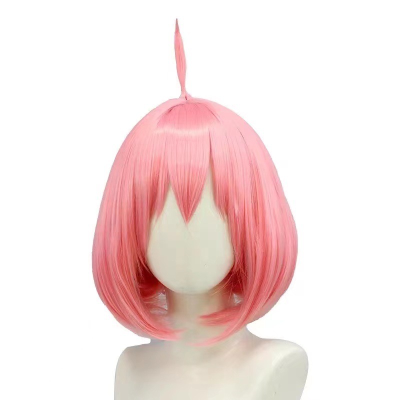 Peluca rosa estilo bob de Anya - Anime Cosplay Anya reseña y precio