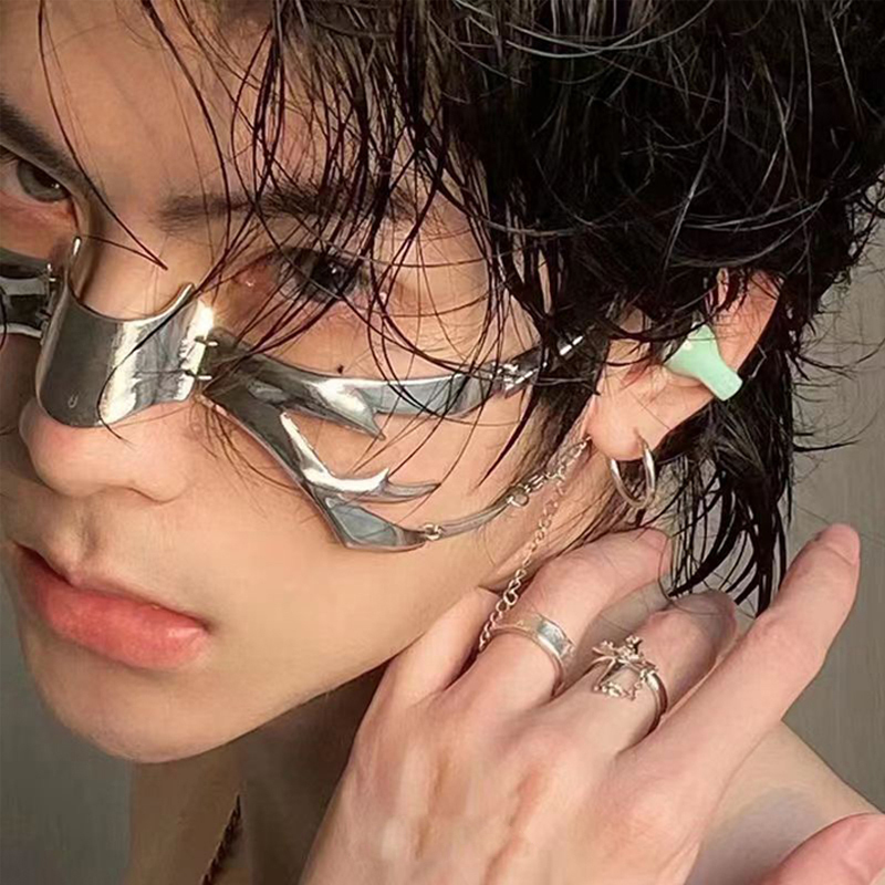 Máscara de media cara metálica - Anime Cosplay Face reseña y precio
