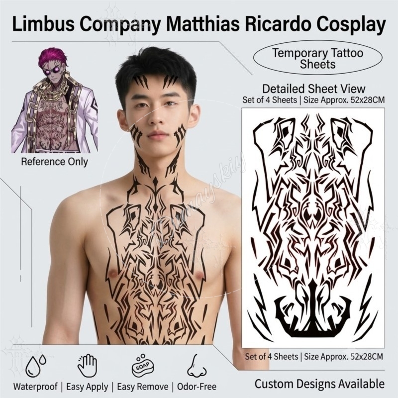 Matthias Ricardo Patrón tribal - Anime Cosplay Face reseña y precio