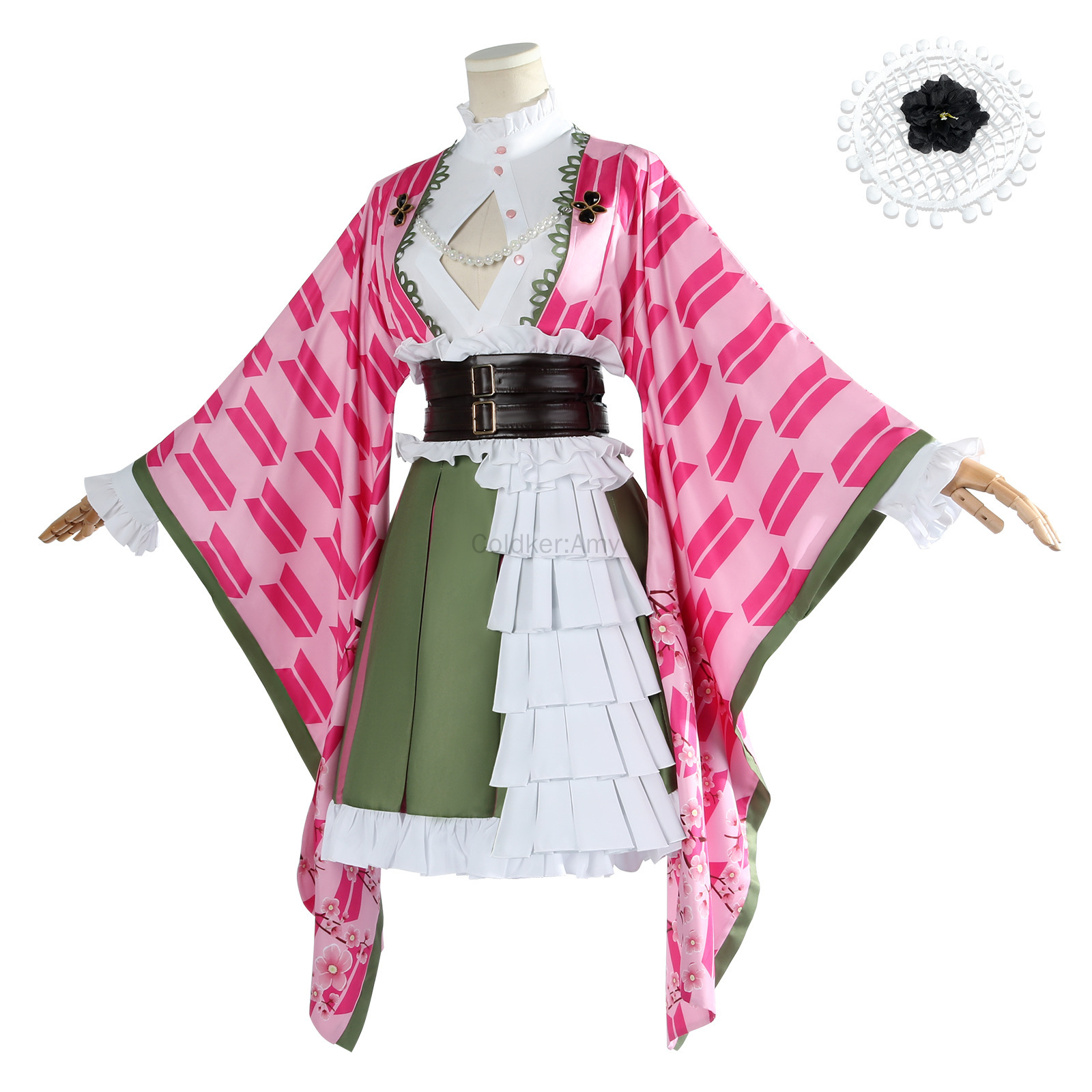 Mitsuri Cosplay Kanroji Mitsur - Anime Cosplay Kimono reseña y precio