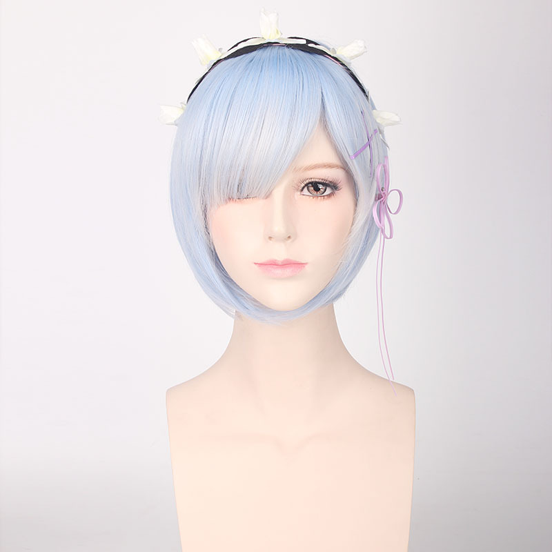 Peluca de cosplay de Ram Rem d - Cosplay Duo Anime reseña y precio