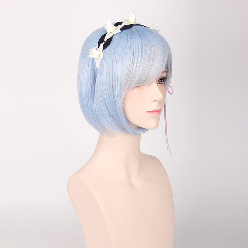 Peluca de cosplay de Ram Rem d - Cosplay Duo Anime reseña y precio