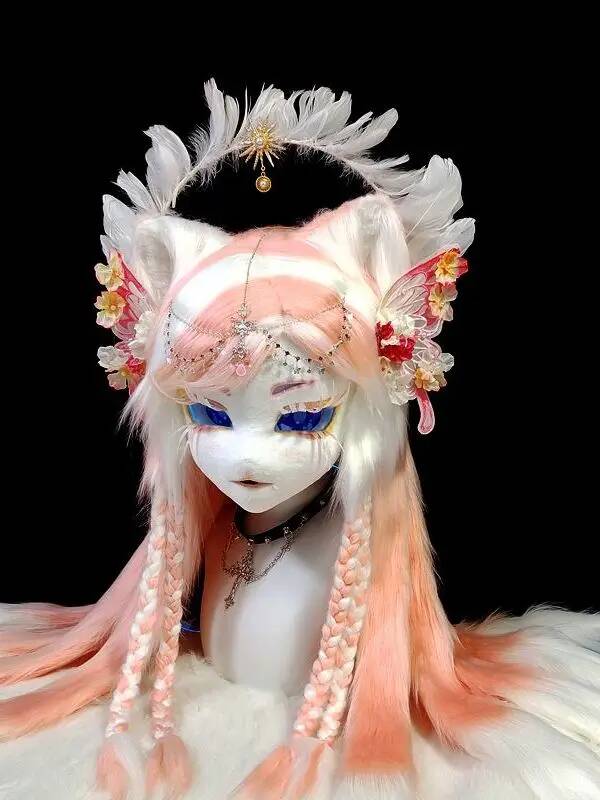 Cabeza de Fursuit Kig Hecha a  - Anime Cosplay Cat reseña y precio